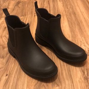 Madewell The Chelsea Rain Boot Medium 7 TRUE BLACK